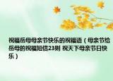 祝福岳母母亲节快乐的祝福语（母亲节给岳母的祝福短信23则 祝天下母亲节日快乐）