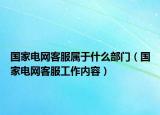 国家电网客服属于什么部门（国家电网客服工作内容）