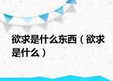 欲求是什么东西（欲求是什么）