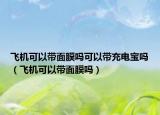 飞机可以带面膜吗可以带充电宝吗（飞机可以带面膜吗）
