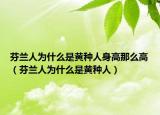 芬兰人为什么是黄种人身高那么高（芬兰人为什么是黄种人）