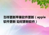 怎样更新苹果软件更新（apple软件更新 如何更新软件）