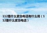 112是什么紧急电话有什么用（112是什么紧急电话）