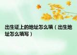 出生证上的地址怎么填（出生地址怎么填写）