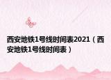 西安地铁1号线时间表2021（西安地铁1号线时间表）
