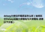 delsey大使拉杆箱质量怎么样（如何区分Delsey法国大使箱包与大使箱包 请看以下步骤）