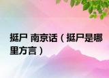 挺尸 南京话（挺尸是哪里方言）