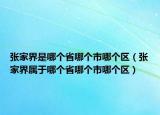 张家界是哪个省哪个市哪个区（张家界属于哪个省哪个市哪个区）