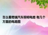 怎么看奇瑞汽车照明电路 有几个方面的电路图
