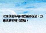 双曲线的实轴和虚轴的区别（双曲线的实轴和虚轴）