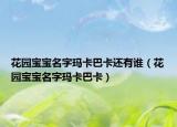 花园宝宝名字玛卡巴卡还有谁（花园宝宝名字玛卡巴卡）