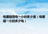 电暖扇用电一小时多少度（电暖扇一小时多少电）