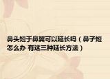 鼻头短于鼻翼可以延长吗（鼻子短怎么办 有这三种延长方法）