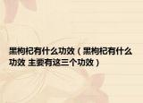 黑枸杞有什么功效（黑枸杞有什么功效 主要有这三个功效）