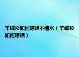 羊绒衫如何晾晒不缩水（羊绒衫如何晾晒）