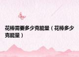 花棒需要多少克能量（花棒多少克能量）