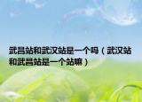 武昌站和武汉站是一个吗（武汉站和武昌站是一个站嘛）