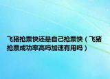 飞猪抢票快还是自己抢票快（飞猪抢票成功率高吗加速有用吗）