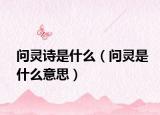 问灵诗是什么（问灵是什么意思）