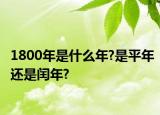 1800年是什么年?是平年还是闰年?