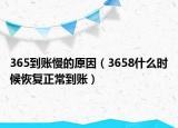 365到账慢的原因（3658什么时候恢复正常到账）