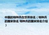 中国的特种兵在世界排名（特种兵的国家排名 特种兵的国家排名介绍）