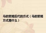 马的繁殖后代的方式（马的繁殖方式是什么）