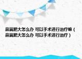 鼻翼肥大怎么办 可以手术进行治疗嘛（鼻翼肥大怎么办 可以手术进行治疗）
