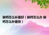 缺钙怎么补最好（缺钙怎么办 缺钙怎么补最快）