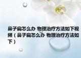 鼻子扁怎么办 物理治疗方法如下视频（鼻子扁怎么办 物理治疗方法如下）