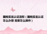 国税实名认证流程（国税实名认证怎么办理 需要怎么操作）