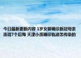 今日最新更新内容 1岁女婴确诊新冠母亲连说7个后悔 天津小孩确诊轨迹怎传染的