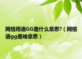 网络用语GG是什么意思?（网络语gg是啥意思）