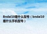 Bndal10是什么型号（bndal10是什么手机型号）