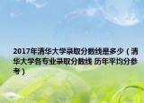 2017年清华大学录取分数线是多少（清华大学各专业录取分数线 历年平均分参考）