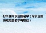 好听的摩尔庄园名字（摩尔庄园诗意唯美名字有哪些）