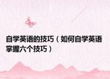 自学英语的技巧（如何自学英语 掌握六个技巧）