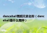 dancehall舞蹈元素名称（dancehall是什么舞种）