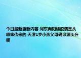 今日最新更新内容 河东向阳楼疫情是从哪家传来的 天津1岁小孩父母确诊源头在哪