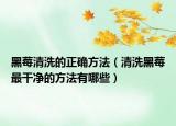 黑莓清洗的正确方法（清洗黑莓最干净的方法有哪些）