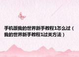 手机版我的世界新手教程1怎么过（我的世界新手教程1过关方法）