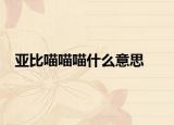 亚比喵喵喵什么意思