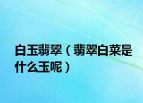 白玉翡翠（翡翠白菜是什么玉呢）