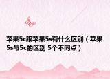 苹果5c跟苹果5s有什么区别（苹果5s与5c的区别 5个不同点）