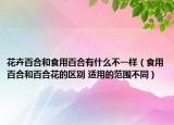 花卉百合和食用百合有什么不一样（食用百合和百合花的区别 适用的范围不同）
