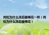 肉松为什么洗后像棉花一样（肉松为什么洗后像棉花）