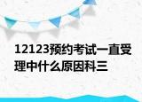 12123预约考试一直受理中什么原因科三