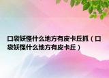 口袋妖怪什么地方有皮卡丘抓（口袋妖怪什么地方有皮卡丘）