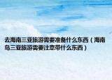 去海南三亚旅游需要准备什么东西（海南岛三亚旅游需要注意带什么东西）