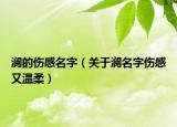 澜的伤感名字（关于澜名字伤感又温柔）